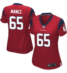 Women's Nike Houston Texans #65 Greg Mancz Game Red Alternate NFL Jersey