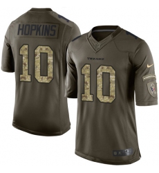 Men's Nike Houston Texans #10 DeAndre Hopkins Elite Green Salute to Service NFL Jersey