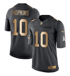 Youth Nike Houston Texans #10 DeAndre Hopkins Limited Black/Gold Salute to Service NFL Jersey
