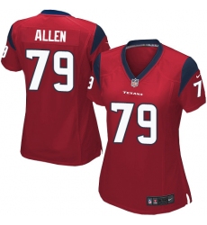 Women's Nike Houston Texans #79 Jeff Allen Game Red Alternate NFL Jersey
