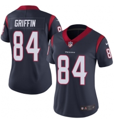 Women's Nike Houston Texans #84 Ryan Griffin Limited Navy Blue Team Color Vapor Untouchable NFL Jersey