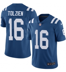 Youth Nike Indianapolis Colts #16 Scott Tolzien Elite Royal Blue Team Color NFL Jersey