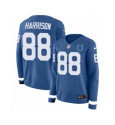 Women's Nike Indianapolis Colts #88 Marvin Harrison Limited Blue Therma Long Sleeve NFL Jersey