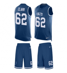 Men's Nike Indianapolis Colts #62 Le'Raven Clark Limited Royal Blue Tank Top Suit NFL Jersey