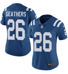 Women's Nike Indianapolis Colts #26 Clayton Geathers Elite Royal Blue Team Color NFL Jersey