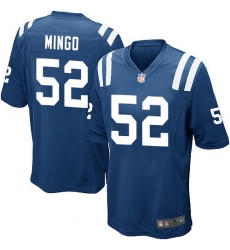 Men's Nike Indianapolis Colts #52 Barkevious Mingo Game Royal Blue Team Color NFL Jersey