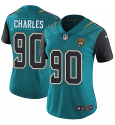 Women's Nike Jacksonville Jaguars #90 Stefan Charles Elite Teal Green Team Color NFL Jersey