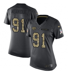 Women's Nike Jacksonville Jaguars #91 Yannick Ngakoue Limited Black 2016 Salute to Service NFL Jersey