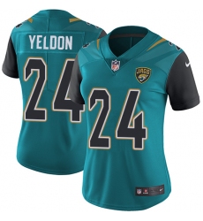 Women's Nike Jacksonville Jaguars #24 T.J. Yeldon Teal Green Team Color Vapor Untouchable Limited Player NFL Jersey