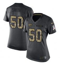 Women's Nike Jacksonville Jaguars #50 Telvin Smith Limited Black 2016 Salute to Service NFL Jersey