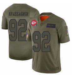 Youth Kansas City Chiefs #92 Tanoh Kpassagnon Limited Camo 2019 Salute to Service Football Jersey