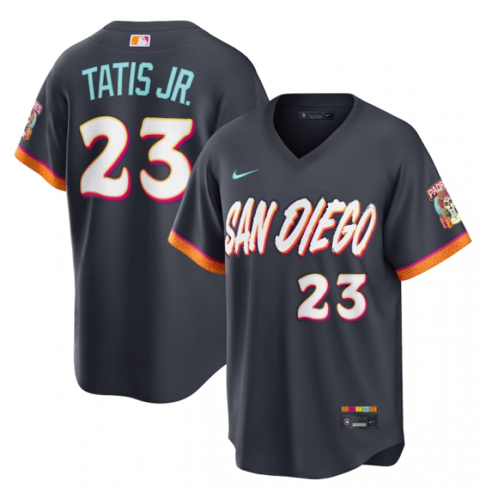 Men's San Diego Padres #23 Fernando Tatis Jr. Obsidian 2026 City Connect Stadium Limited Stitched Baseball Jersey