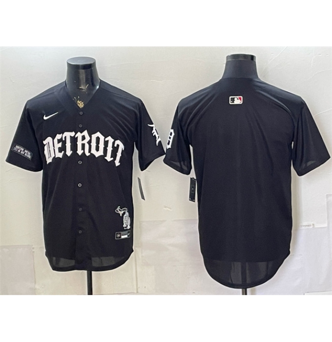 Men's Detroit Tigers Blank 2026 Black 'Motor Gothic Edition' Vapor Premier Limited Stitched Baseball Jersey