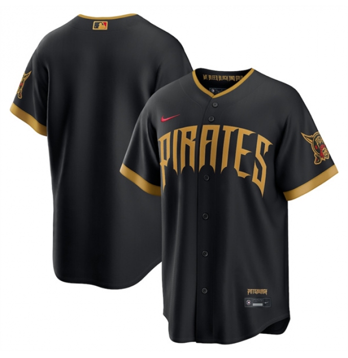 Men's Pittsburgh Pirates Blank Black 2026 City Connect Stadium Stitched Stitched Baseball Jersey