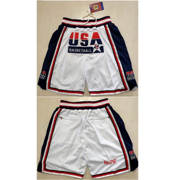 Men's Team USA White Shorts (Run Small)