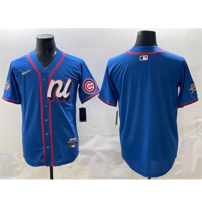 Men's National League Chicago Cubs Blank Blue 2025 All-Star Edition Limited Stitched Baseball Jersey
