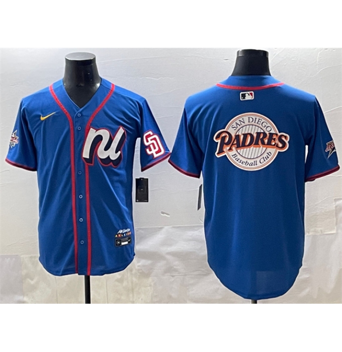 Men's National League San Diego Padres Team Big Logo Blue 2025 All-Star Edition Limited Stitched Baseball Jersey