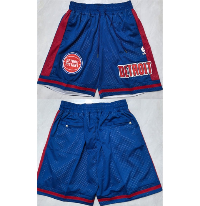 Men's Detroit Pistons Blue Shorts (Run Small)