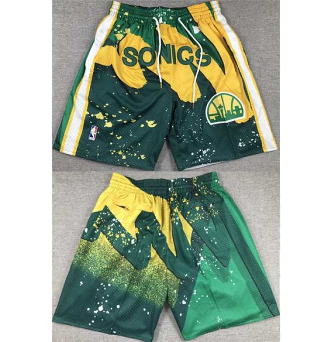 Men's Oklahoma City Thunder Green SuperSonics Shorts (Run Smaller)