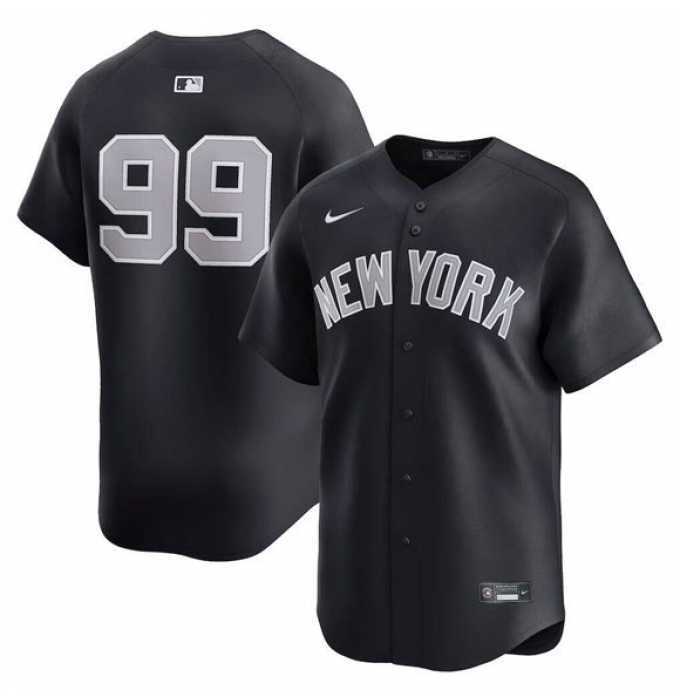 Men's New York Yankees #99 Aaron Judge Black Alternate Limited Stitched Baseball Jersey